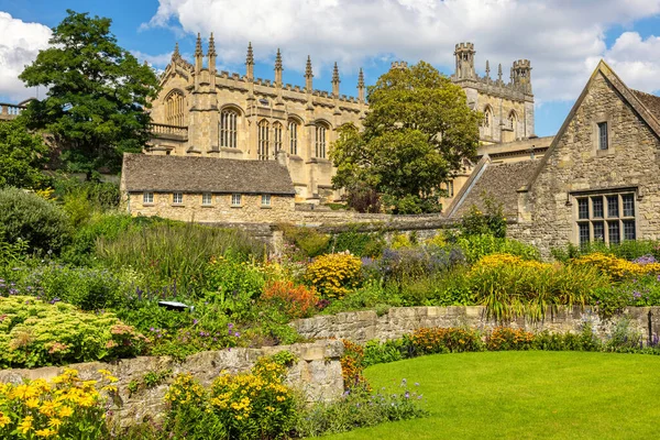 Vista Faculdade Christ Church Jardim Memorial Oxford Inglaterra Reino Unido — Fotografia de Stock