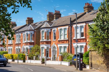 Traditional brick terraced houses in London. England clipart