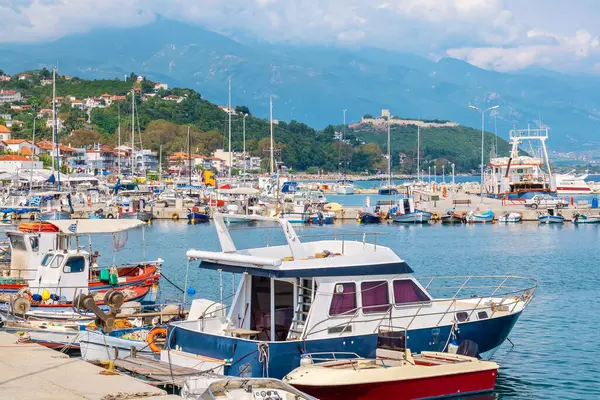 Boats Harbor Platamonas Pieria Central Macedonia Greece — Stock Photo, Image