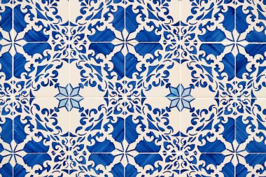 Vintage Portekizli Azulejo seramik tilework Lizbon. Portekiz