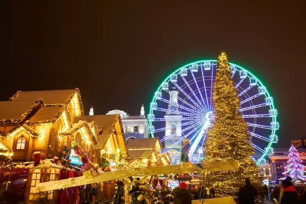 Kiew Ukraine Januar 2022 Schön Geschmückter Weihnachtsbaum Vorbereitungen Für Die — Stockfoto