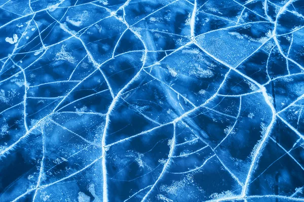 Πάγος Παγωμένο Ποτάμι Σύνθεση Φόντου Από Μπλε Πάγο Ρωγμές Στο — Φωτογραφία Αρχείου