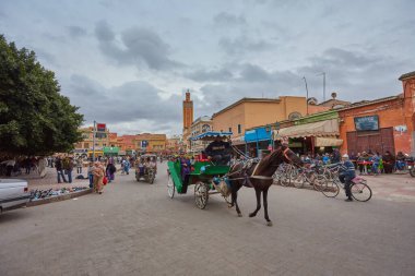 Maroco, Taroudant, February 02, 2017: People on the street and marketplace Morocco Taroudant