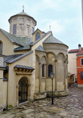 Lviv Old City architecture in the summer sunny day