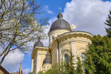 Lviv Old City architecture in the summer sunny day