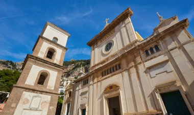 Güzel şehir Positano, Amalfi Sahili, İtalya