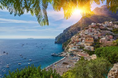 Güzel kenti Positano Amalfi Coast, İtalya