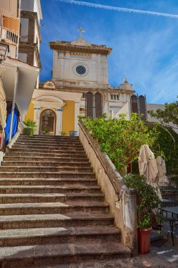 Güzel şehir Positano, Amalfi Sahili, İtalya