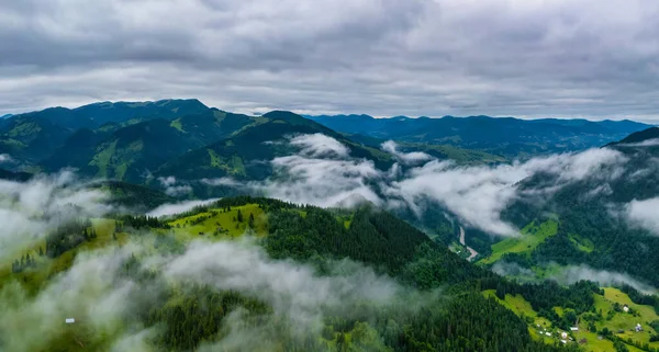 Peaceful Scene Misty Mountains Location Place Carpathians Mountains Ukraine Europe — Stock Photo, Image