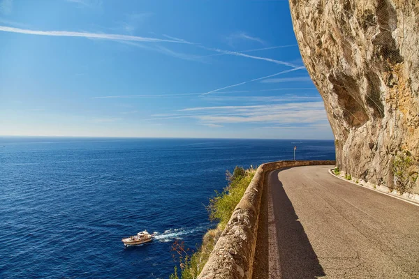 Carretera Curva Largo Costa Amalfi Italia —  Fotos de Stock