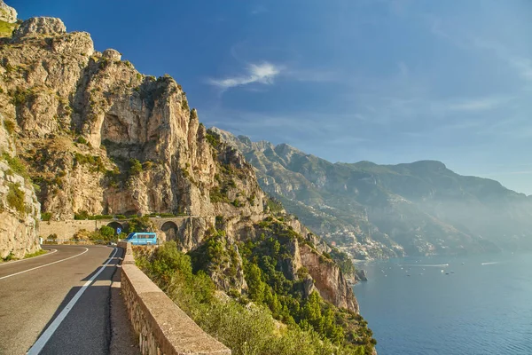 Jalan Sepanjang Pantai Amalfi Italia Stok Lukisan  