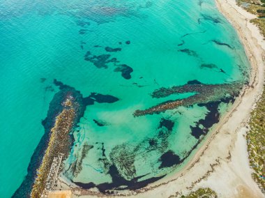 Hava manzaralı torre guaceto Doğal rezerv, Apulia