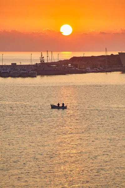 Nascer Sol Sobre Praia Otranto Apúlia Itália Baía Otranto Cidade — Fotografia de Stock
