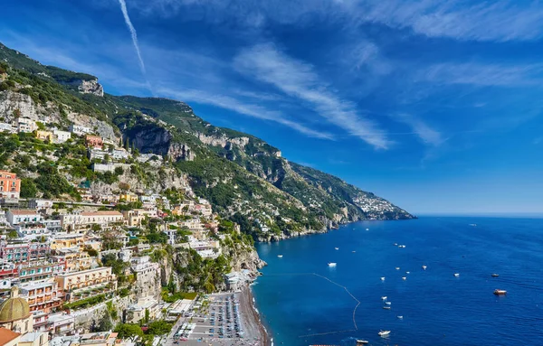 Piękny Widok Miasta Positano Regionie Wybrzeże Amalfi Włochy — Zdjęcie stockowe