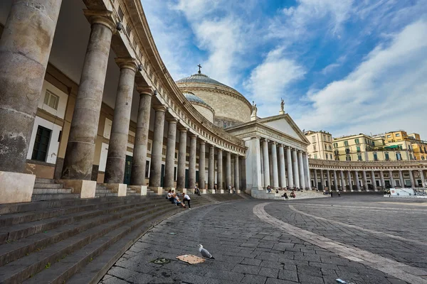 Nápoles Itália Outubro 2019 Igreja São Francisco Piazza Del Plebiscito — Fotografia de Stock