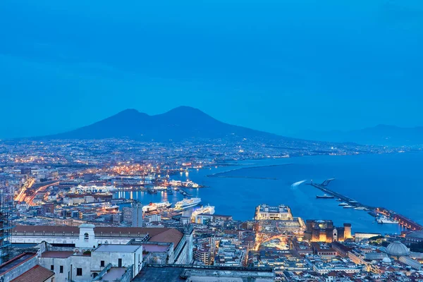 Nápoles Itália Outubro 2019 Panorama Nápoles Vesúvio Itália — Fotografia de Stock