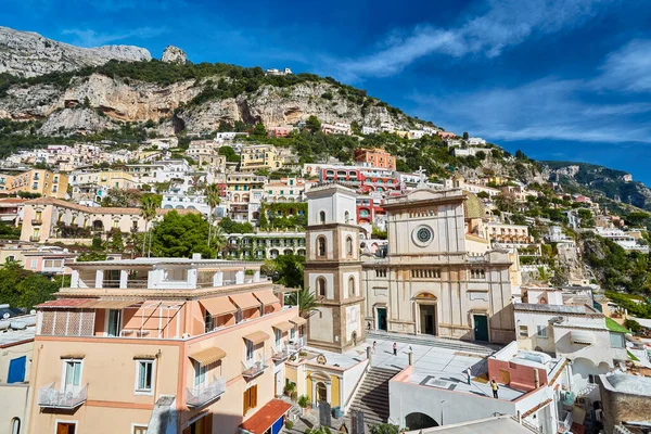 Piękny Krajobraz Miasteczka Positano Słynnym Wybrzeżu Amalfi Włochy — Zdjęcie stockowe