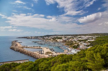 Panoramik Santa Maria di Leuca, Marina di Leuca ve Punta Ristola, Apulia, İtalya