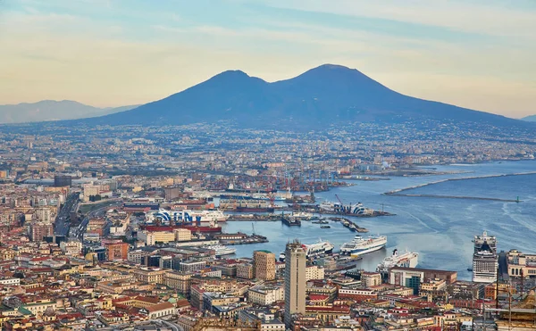 Nápoles Italia Octubre 2019 Panorama Nápoles Vesuvio Italia — Foto de Stock
