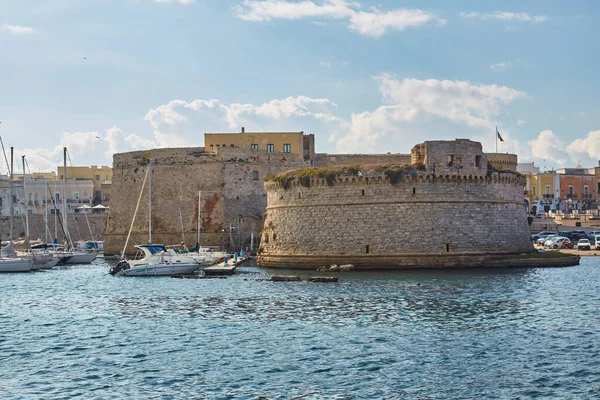 Blick Auf Gallipoli Stadt Und Hafen Region Apulien Süditalien — Stockfoto