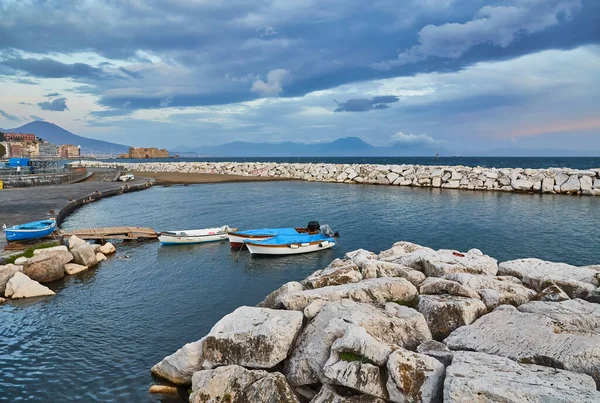 Panoramiczny Widok Neapol Zamku Jaj Nabrzeżu Zatoki Neapolitańskiej — Zdjęcie stockowe