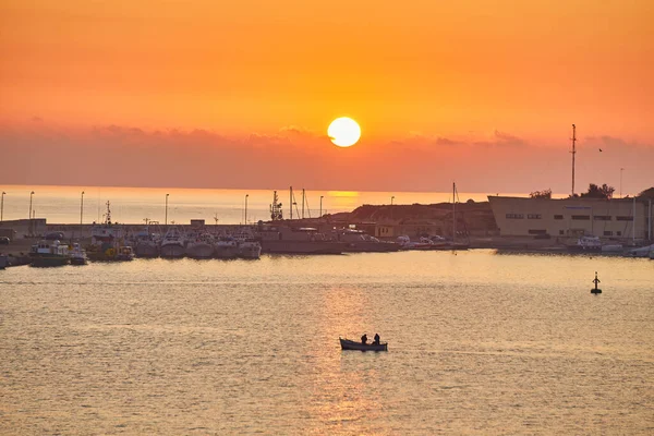 Panoramic View Otranto Sunset Italy — Fotografia de Stock
