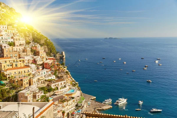 Schöne Sicht Auf Positano Stadt Der Amalfiküste Italien — Stockfoto