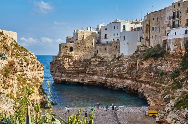 Vista Panorámica Polignano Mare Provincia Bari Apulia Puglia Sur Italia — Foto de Stock