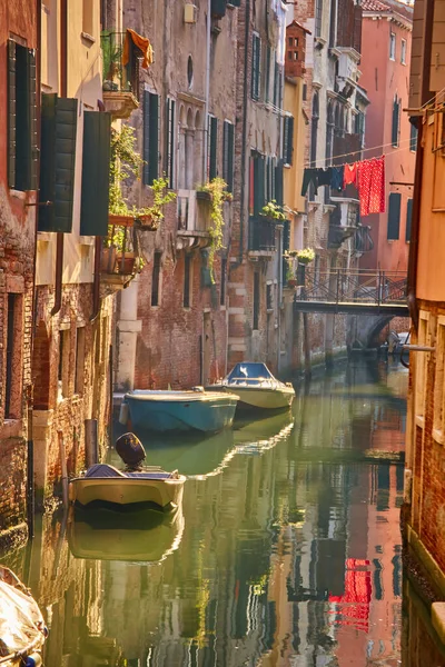 Kilátással Csatornára Reggel Hajnalban Velence Olaszország — Stock Fotó