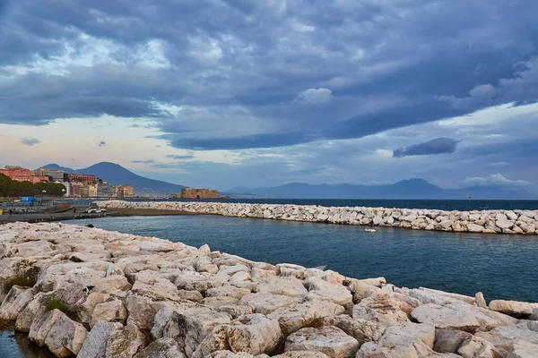 Vista Parte Oriental Ciudad Nápoles Golfo Nápoles Italia —  Fotos de Stock