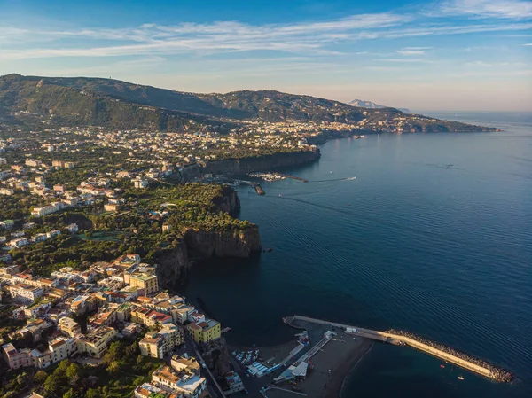 Fantastisk Sommar Utsikt Från Flygande Drönare Meta Komune Staden Neapel — Stockfoto