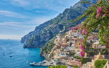 Güzel kenti Positano Amalfi Coast, İtalya
