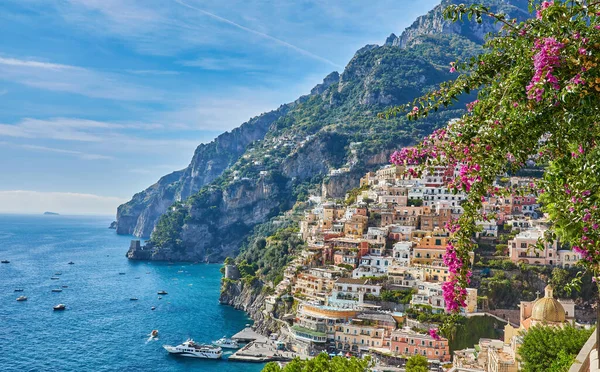 Gyönyörű Kilátással Positano Városa Amalfi Coast Olaszország — Stock Fotó