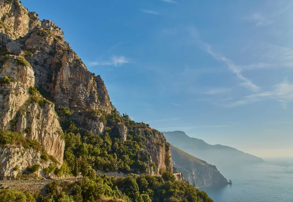 Costiera Amalfitana Italia Vista Panoramica Mozzafiato Conca Dei Marini Lungo — Foto Stock