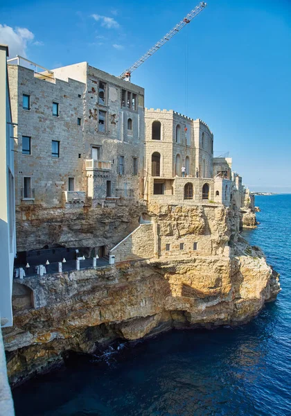 Vista Panorámica Polignano Mare Provincia Bari Apulia Puglia Sur Italia — Foto de Stock