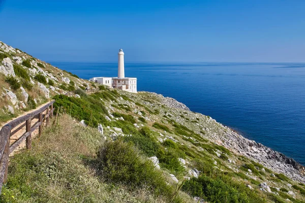 Punta Palascia Mest Östlig Punkt Italien Provinsen Lecce Puglia — Stockfoto