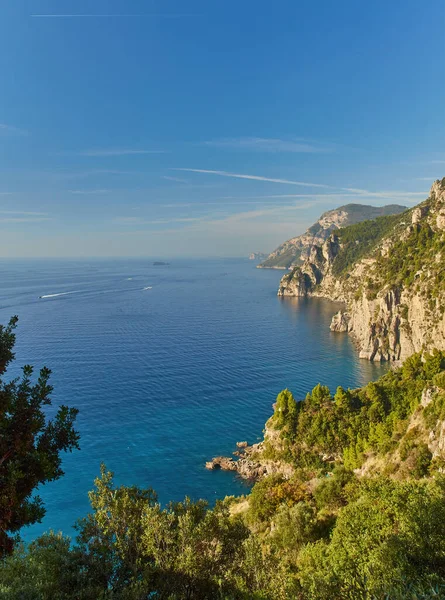 Amalfi Coast Itálie Dech Beroucí Panoramatický Výhled Conca Dei Marini — Stock fotografie
