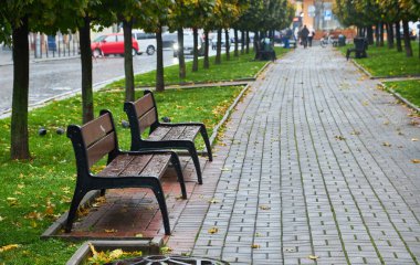 Gece eski Avrupa şehir görüntüsünü Vintage tarzı
