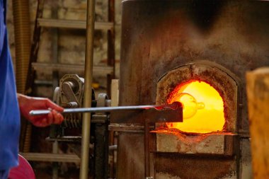 Murano camlarının işlenmesi, Venedik, Venedik, İtalya