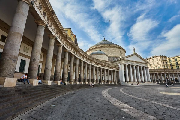 Nápoles Itália Outubro 2019 Igreja São Francisco Piazza Del Plebiscito — Fotografia de Stock