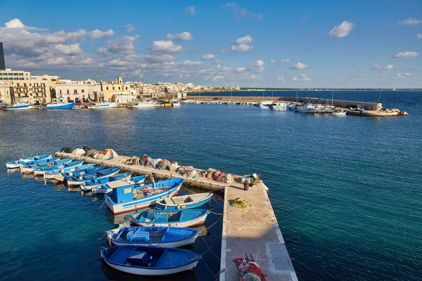 Reisen Italien Der Alte Hafen Von Gallipoli Traditionelle Küstenstadt Apulien — Stockfoto