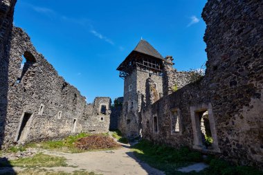 Nevitsky Kalesi 'nin kalıntıları. Uzhgorod Ukrayna