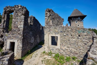 Nevitsky Kalesi 'nin kalıntıları. Uzhgorod Ukrayna