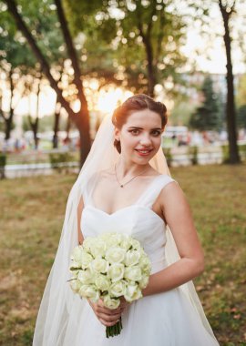 Mavi gökyüzüne ve bulutlara karşı tarlada metal su kulesi