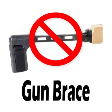 Banned folding pistol brace.