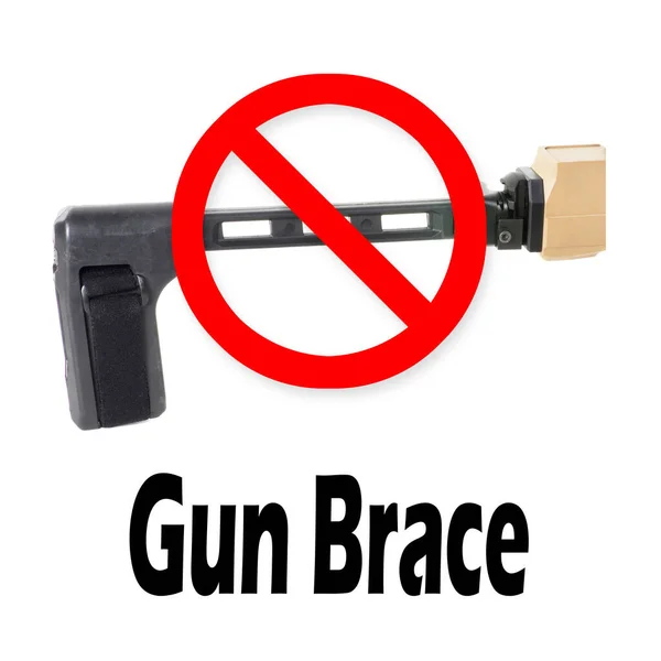 Banned Folding Pistol Brace Imagem De Stock