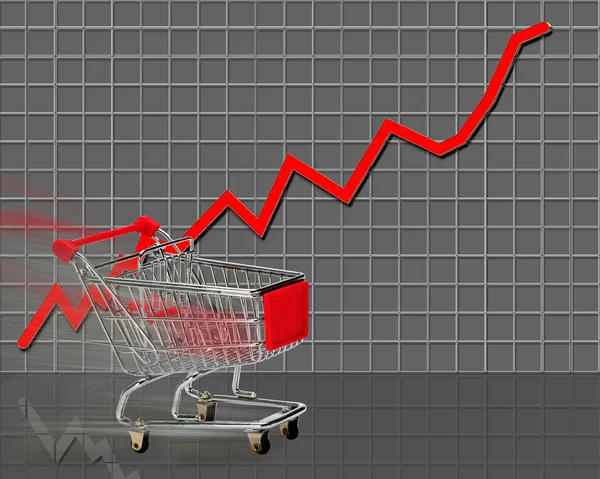 Einkaufen Mit Hohen Kosten Für Inflation Und Hohe Kosten Allem — Stockfoto