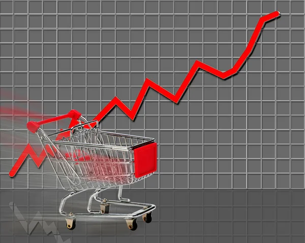 Shopping Med Höga Inflationskostnader Och Höga Kostnader Allt — Stockfoto