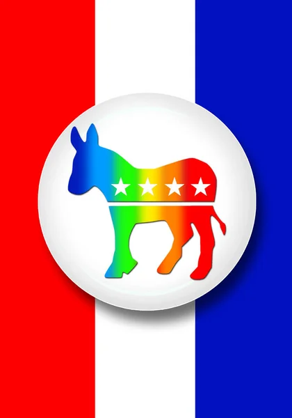 Trans Gay Pride Democracy Donkey — Stock Photo, Image