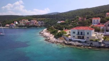 Fiscardo kasabası Kefalonia Adası Yunanistan